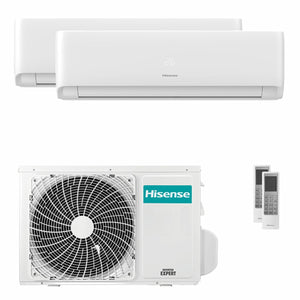 Condizionatore Hisense EcoSense dual split 7000+7000 BTU inverter A++ wifi unità esterna 5.5 kW Hisense