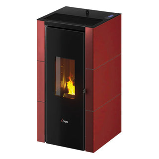 Stufa a pellet CADEL Cristal 7 ad aria 7 kW - WiFi ROSSO  Cadel