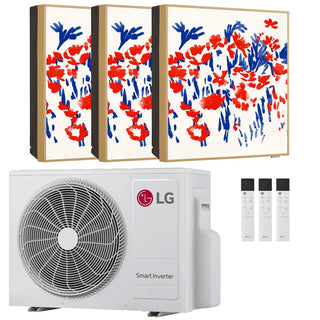 Condizionatore LG ARTCOOL Gallery PHOTO trial split 9000+9000+12000 BTU inverter A+++ wifi unità esterna 6.15 kW
