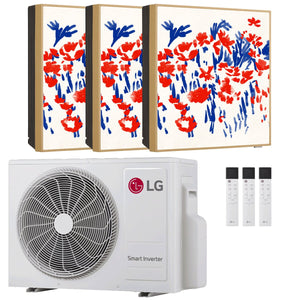Condizionatore LG ARTCOOL Gallery PHOTO trial split 9000+9000+12000 BTU inverter A+++ wifi unità