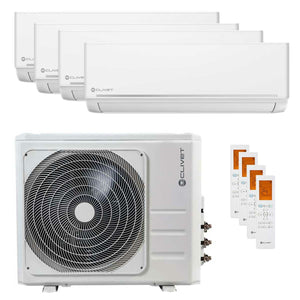 Condizionatore Clivet EZCool quadri split 9000+9000+9000+9000 BTU inverter A++  unità esterna 8.2 kW