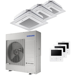 Condizionatore Samsung Cassetta Windfree 4 vie trial split 18000+18000+18000 BTU inverter A++ unità esterna 10,0 kW Samsung