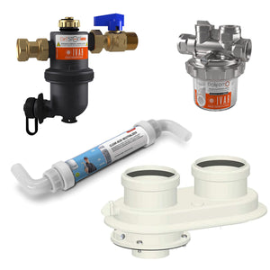 Kit installazione caldaia Ferroli con defangatore - dosatore polifosfati - neutralizzatore condensa - scarico fumi sdoppiato