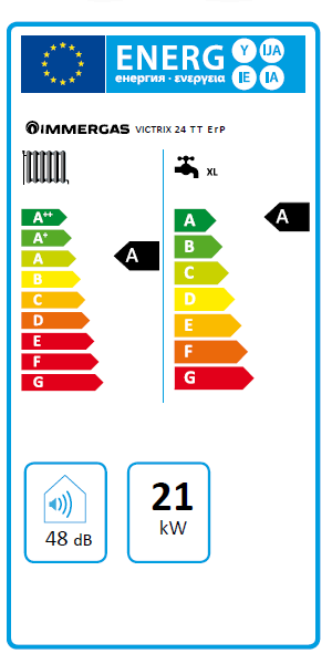 Caldaia a condensazione Immergas victrix 24 tt erp camera stagna 21 kW metano e gpl