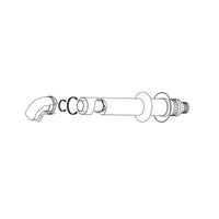 Kit scarico fumi a parete + curva coassiale 90° Ø 80/125 mm per scaldabagni Rinnai