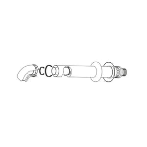 Kit scarico fumi a parete + curva coassiale 90° Ø 80/125 mm per scaldabagni Rinnai