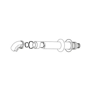 Kit scarico fumi a parete + curva coassiale 90° Ø 80/125 mm per scaldabagni Rinnai
