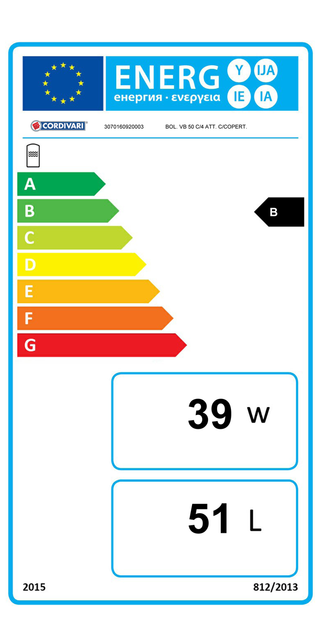 Volano termico PDC Cordivari 50 litri per pompa di calore - pensile