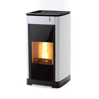 Stufa policombustibile Girolami Furni 18 bianca 18 kW idro + kit acs