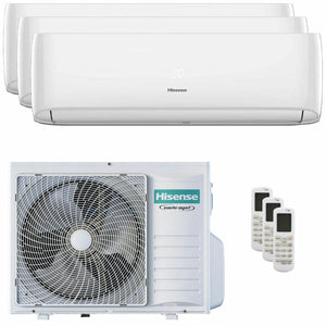 Condizionatore Hisense Hi-Comfort 2025 trial split 12000+12000+12000 BTU inverter A++ wifi unità est