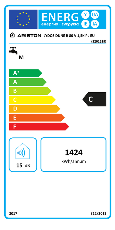 Scaldabagno elettrico Lydos Dune R80 Ariston 80 litri verticale
