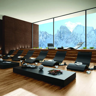 Lettino Prendisole Arkema Serendipity Chaise  in polietilene HD di colore antracite Arkema