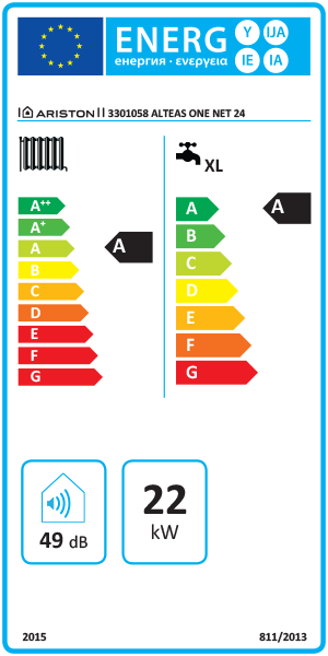 Caldaia Ariston Alteas One Net a condensazione camera stagna 24 kW metano e gpl