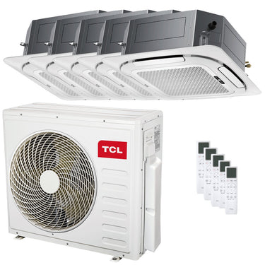 Condizionatore TCL Cassetta 4 vie Serie S penta split 9000+9000+9000+9000+9000 BTU inverter A++ wifi unità esterna 12.2 kW