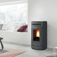 Stufa a pellet Edilkamin Vyda2 H 22 Up 22,8 kW Idro WiFi Grigio scuro