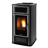 Stufa a pellet Klover Belvedere 28  23,7 kW  acqua+aria+kit acs matt black Klover
