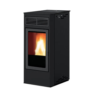 Stufa a pellet Italiana Camini Yulia 7 kW ad aria grigio antracite Italiana Camini