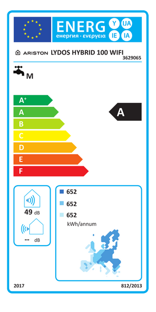 Scaldabagno elettrico e pompa di calore ibrido Lydos Hybrid Ariston 100 litri con WiFi