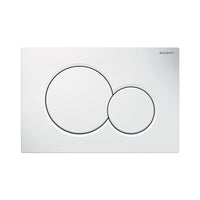Placca Geberit Sigma 01 bianca per risciacquo a due quantità