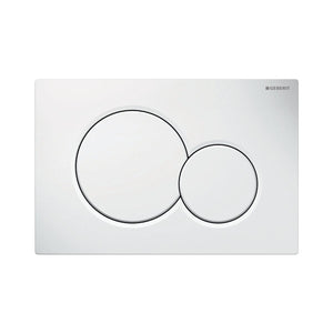 Placca Geberit Sigma 01 bianca per risciacquo a due quantità