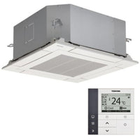 Condizionatore Toshiba Cassetta compatta U2 a 4 vie dual split 9000+9000 BTU inverter A++ unità esterna 4,0 kW