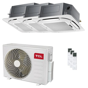 Condizionatore TCL Cassetta 4 vie Serie S trial split 12000+12000+12000 BTU inverter A++ wifi unità esterna 7.9 kW TCL