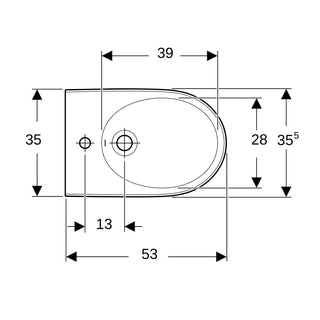 Bidet a pavimento Geberit Selnova Premium - filo parete Bianco Geberit