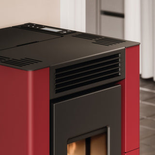 Stufa a pellet Cadel Cristal 6 ad aria 5,5 kW - WiFi ROSSO