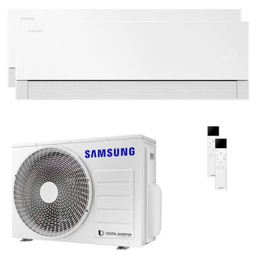 Condizionatore Samsung WindFree Première dual split 7000+18000 BTU inverter A++ wifi unità esterna 5.2 kW Essential White