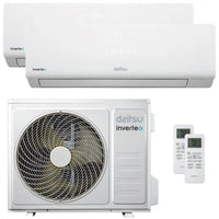 Condizionatore Daitsu - Gruppo Fujitsu - Serie ECO DT-2/3 dual split 12000+12000 BTU inverter A++ esterna 7,9 kW Daitsu