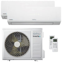 Condizionatore Daitsu - Gruppo Fujitsu - Serie ECO DT-2/3 dual split 12000+12000 BTU inverter A++ esterna 7,9 kW