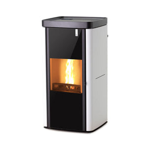 Stufa policombustibile Girolami Soft 22 bianca 22 kW idro + kit acs