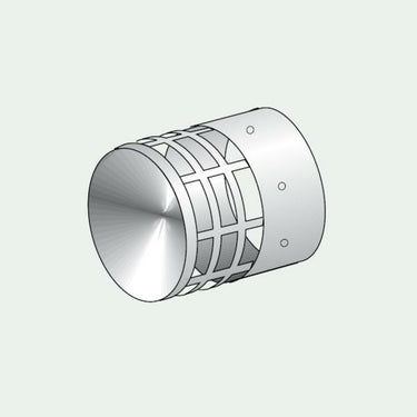 Terminale di scarico o di aspirazione controvento ø 60 mm f (alluminio)