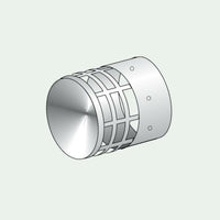 Terminale di scarico o di aspirazione controvento ø 60 mm f (alluminio)