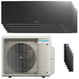 Condizionatore Daikin Emura 3 penta split 7000+7000+7000+9000+9000 BTU inverter A+ wifi unità esterna 7.8 kW Nero