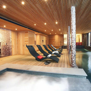 Lettino Prendisole Arkema Serendipity Chaise  in polietilene HD di colore antracite Arkema