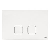 Placca doppio tasto OLI PLAIN Bianco