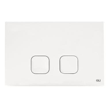 Placca doppio tasto OLI PLAIN Bianco