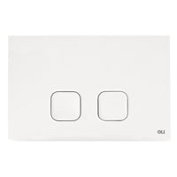 Placca doppio tasto OLI PLAIN Bianco