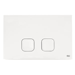 Placca doppio tasto OLI PLAIN Bianco