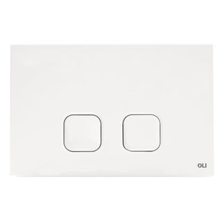 Placca doppio tasto OLI PLAIN Bianco