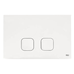 Placca doppio tasto OLI PLAIN Bianco OLI