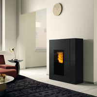 Stufa a pellet Edilkamin Blade2 H 22 Up 22,8 kW Idro WiFi Nero