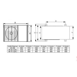 Condizionatore TCL Canalizzabile Serie D 24000 BTU R32 Inverter WiFi A++/A+