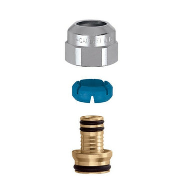Raccordo multistrato serie 679 cromato allacci 20x2 - 3/4" per valvole e detentori Caleffi
