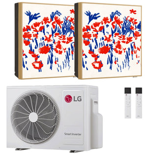 Condizionatore LG ARTCOOL Gallery PHOTO dual split 9000+9000 BTU inverter A+++ wifi unità esterna 4.7 kW