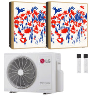 Condizionatore LG ARTCOOL Gallery PHOTO dual split 9000+12000 BTU inverter A+++ wifi unità esterna 4.1 kW