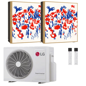 Condizionatore LG ARTCOOL Gallery PHOTO dual split 9000+12000 BTU inverter A+++ wifi unità esterna 4.1 kW