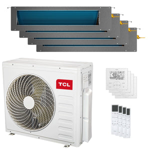 Condizionatore TCL Canalizzabile Serie D quadri split 9000+9000+12000+18000 BTU inverter A++ wifi unità esterna 12.2 kW