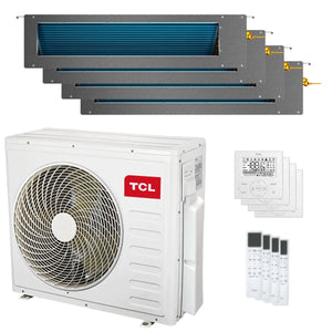 Condizionatore TCL Canalizzabile Serie D quadri split 12000+12000+12000+12000 BTU inverter A++ wifi unità esterna 12.2 kW TCL